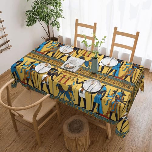 ADAhgu Tischdecke, Motiv: Antikes Ägypten, Stammes-Serie, vielseitig, 137 x 183 cm, wiederverwendbar, Esstischabdeckung für Hochzeiten und draußen ADAhgu Tischdecke, Motiv: Antikes Ägypten, Stammes-Serie, vielseitig, 137 x 183 cm, wiederverwendbar, Esstischabdeckung für Hochzeiten und draußen von ADAhgu