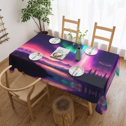 ADAhgu Tischdecke, Motiv: Dunkle Nordlichter, vielseitig, 137 x 183 cm, wiederverwendbar, Esstischabdeckung für Hochzeiten im Freien ADAhgu Tischdecke, Motiv: Dunkle Nordlichter, vielseitig, 137 x 183 cm, wiederverwendbar, Esstischabdeckung für Hochzeiten im Freien von ADAhgu