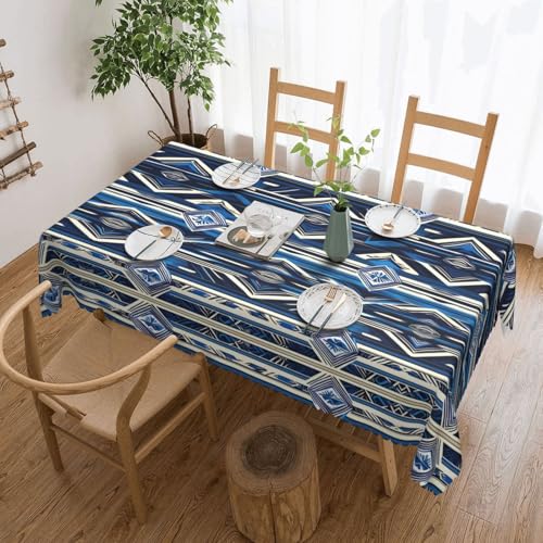 ADAhgu Tischdecke, Polynesisches Maori-Stammesmuster, vielseitig, 137 x 183 cm, wiederverwendbar, Esstischabdeckung für Hochzeiten und draußen, Blau ADAhgu Tischdecke, Polynesisches Maori-Stammesmuster, vielseitig, 137 x 183 cm, wiederverwendbar, Esstischabdeckung für Hochzeiten und draußen, Blau von ADAhgu