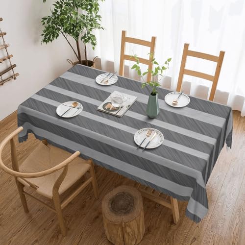 ADAhgu Tischdecke, gestreift, wiederverwendbar, für Hochzeiten, Outdoor, 137 x 183 cm, Grau ADAhgu Tischdecke, gestreift, wiederverwendbar, für Hochzeiten, Outdoor, 137 x 183 cm, Grau von ADAhgu