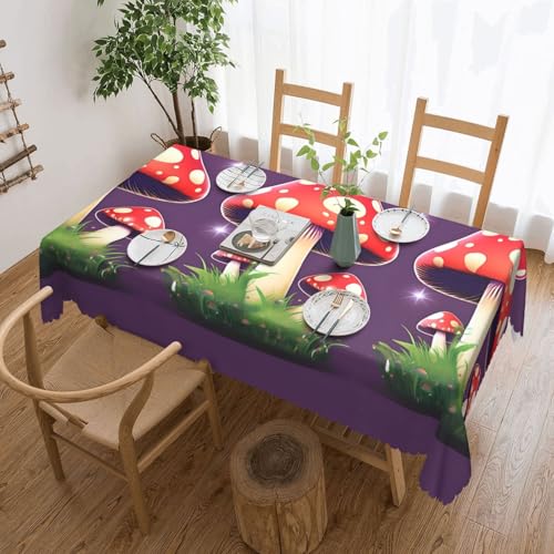 ADAhgu Tischdecke, magischer roter Pilzdruck, vielseitig, 137 x 183 cm, wiederverwendbar, Esstischabdeckung für Hochzeiten und draußen ADAhgu Tischdecke, magischer roter Pilzdruck, vielseitig, 137 x 183 cm, wiederverwendbar, Esstischabdeckung für Hochzeiten und draußen von ADAhgu