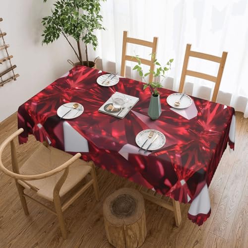 ADAhgu Tischdecke, wiederverwendbar, für Hochzeiten, Outdoor, 137,2 x 183,9 cm, Rot mit Strasssteinen ADAhgu Tischdecke, wiederverwendbar, für Hochzeiten, Outdoor, 137,2 x 183,9 cm, Rot mit Strasssteinen von ADAhgu