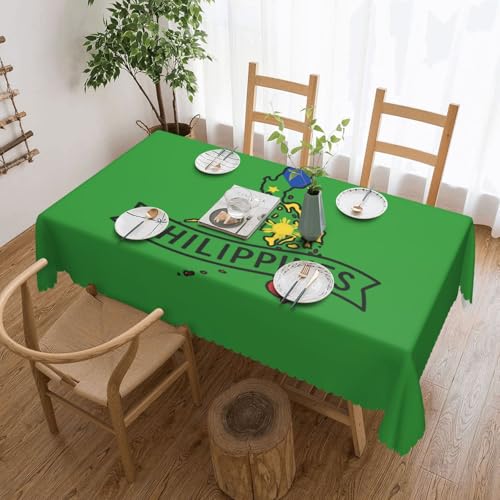 ADAhgu Tischdecke mit Philippinen-Kartendruck, vielseitig, 137 x 183 cm, wiederverwendbar, Esstischabdeckung für Hochzeiten und draußen ADAhgu Tischdecke mit Philippinen-Kartendruck, vielseitig, 137 x 183 cm, wiederverwendbar, Esstischabdeckung für Hochzeiten und draußen von ADAhgu