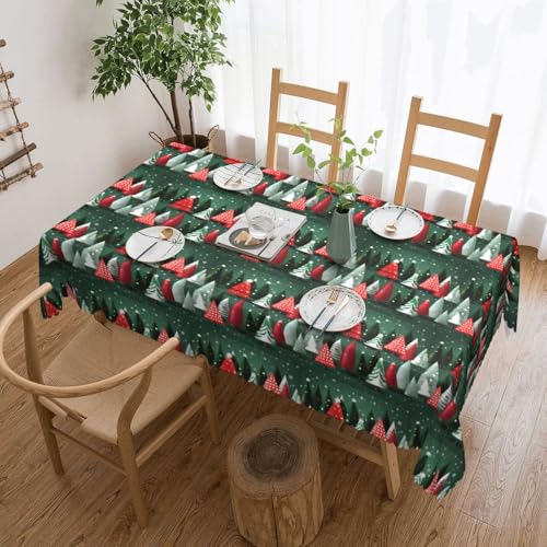 ADAhgu Tischdecke mit Weihnachtsbäumen-Aufdruck, vielseitig, 137 x 183 cm, wiederverwendbar, Esstischabdeckung für Hochzeiten und draußen ADAhgu Tischdecke mit Weihnachtsbäumen-Aufdruck, vielseitig, 137 x 183 cm, wiederverwendbar, Esstischabdeckung für Hochzeiten und draußen von ADAhgu