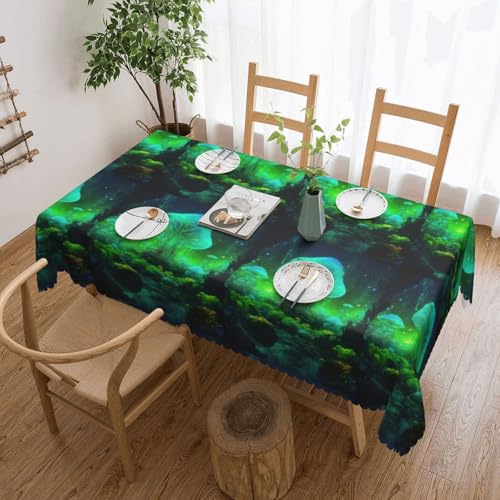 ADAhgu Tischdecke mit magischem Pilzdruck, vielseitig, 137 x 183 cm, wiederverwendbar, Esstischabdeckung für Hochzeiten und draußen ADAhgu Tischdecke mit magischem Pilzdruck, vielseitig, 137 x 183 cm, wiederverwendbar, Esstischabdeckung für Hochzeiten und draußen von ADAhgu