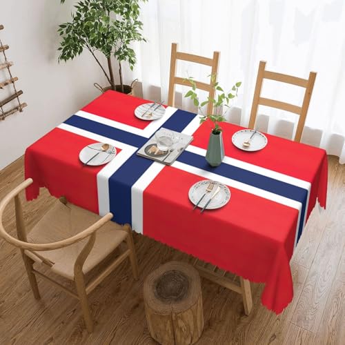 ADAhgu Tischdecke mit norwegischer Flagge, vielseitig, 137 x 183 cm, wiederverwendbar, Esstischabdeckung für Hochzeiten und draußen ADAhgu Tischdecke mit norwegischer Flagge, vielseitig, 137 x 183 cm, wiederverwendbar, Esstischabdeckung für Hochzeiten und draußen von ADAhgu