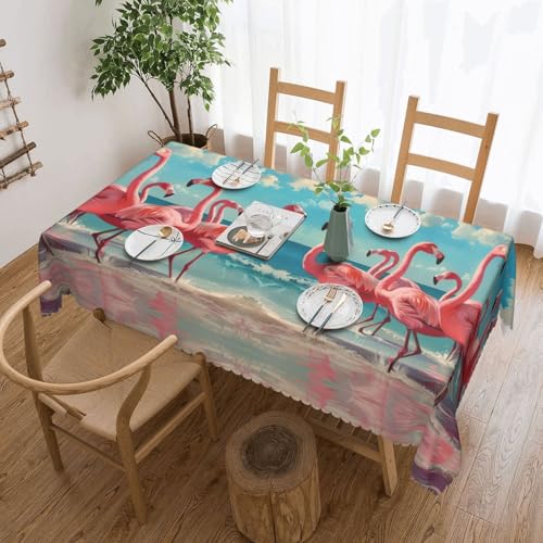 ADAhgu Tischdecke mit rosa Flamingos am Strand, vielseitig, 137 x 183 cm, wiederverwendbar, Esstischabdeckung für Hochzeiten und draußen ADAhgu Tischdecke mit rosa Flamingos am Strand, vielseitig, 137 x 183 cm, wiederverwendbar, Esstischabdeckung für Hochzeiten und draußen von ADAhgu