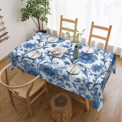 ADAhgu Vielseitige, wiederverwendbare Esstischdecke für Hochzeiten, Outdoor, 137 x 183 cm, Blumenmuster, Blau ADAhgu Vielseitige, wiederverwendbare Esstischdecke für Hochzeiten, Outdoor, 137 x 183 cm, Blumenmuster, Blau von ADAhgu