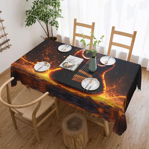 ADAhgu Vielseitige Tischdecke mit E-Gitarren-Druck, 137 x 183 cm, wiederverwendbar, Esstischabdeckung für Hochzeiten im Freien ADAhgu Vielseitige Tischdecke mit E-Gitarren-Druck, 137 x 183 cm, wiederverwendbar, Esstischabdeckung für Hochzeiten im Freien von ADAhgu