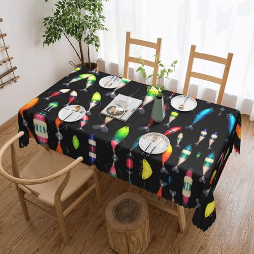 ADAhgu Vielseitige Tischdecke mit Fischköderdruck, 137 x 183 cm, wiederverwendbar, für Hochzeiten und draußen ADAhgu Vielseitige Tischdecke mit Fischköderdruck, 137 x 183 cm, wiederverwendbar, für Hochzeiten und draußen von ADAhgu