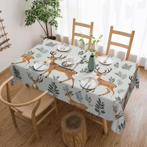 ADAhgu Vielseitige Tischdecke mit Hirschdruck, 137 x 183 cm, wiederverwendbar, Esstischabdeckung für Hochzeiten im Freien ADAhgu Vielseitige Tischdecke mit Hirschdruck, 137 x 183 cm, wiederverwendbar, Esstischabdeckung für Hochzeiten im Freien von ADAhgu