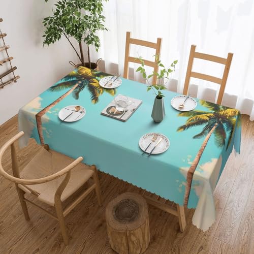 ADAhgu Vielseitige Tischdecke mit Palmenaufdruck, 137 x 183 cm, wiederverwendbar, Esstischabdeckung für Hochzeiten im Freien ADAhgu Vielseitige Tischdecke mit Palmenaufdruck, 137 x 183 cm, wiederverwendbar, Esstischabdeckung für Hochzeiten im Freien von ADAhgu