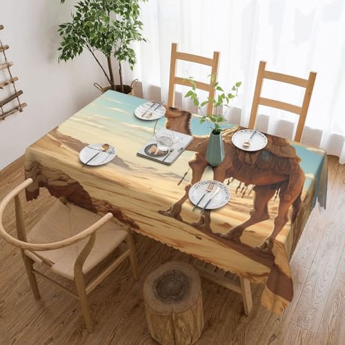 ADAhgu Vielseitige Tischdecke mit Wüstensand-Kamelmuster, 137 x 183 cm, wiederverwendbar, Esstischabdeckung für Hochzeiten und draußen ADAhgu Vielseitige Tischdecke mit Wüstensand-Kamelmuster, 137 x 183 cm, wiederverwendbar, Esstischabdeckung für Hochzeiten und draußen von ADAhgu