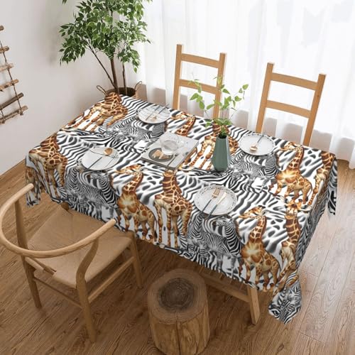 ADAhgu Vielseitige Tischdecke mit Zebra- und Giraffenmuster, wiederverwendbar, für Hochzeiten, Outdoor, 137 x 183 cm ADAhgu Vielseitige Tischdecke mit Zebra- und Giraffenmuster, wiederverwendbar, für Hochzeiten, Outdoor, 137 x 183 cm von ADAhgu
