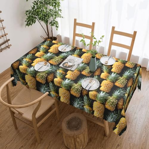 ADAhgu Wiederverwendbare Esstischdecke mit frischem Ananas-Druck, 137 x 183 cm, für Hochzeiten und draußen von ADAhgu