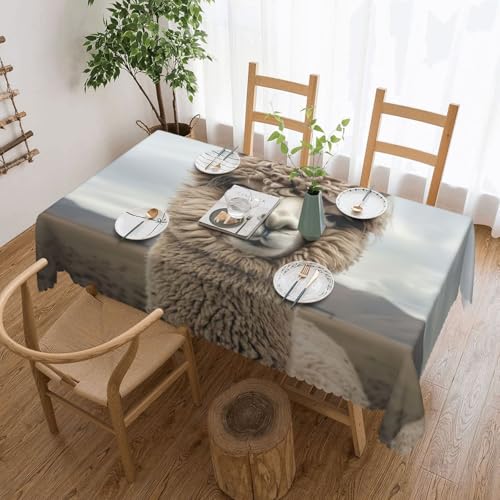 I Love Alpakas-Druck, vielseitig, 137 x 183 cm, wiederverwendbar, Esstischabdeckung für Hochzeiten und draußen I Love Alpakas-Druck, vielseitig, 137 x 183 cm, wiederverwendbar, Esstischabdeckung für Hochzeiten und draußen von ADAhgu