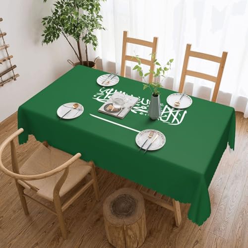 Tischdecke, Motiv: Flagge von Saudi-Arabien, vielseitig, 137 x 183 cm, wiederverwendbar, Esstischabdeckung für Hochzeiten und draußen Tischdecke, Motiv: Flagge von Saudi-Arabien, vielseitig, 137 x 183 cm, wiederverwendbar, Esstischabdeckung für Hochzeiten und draußen von ADAhgu