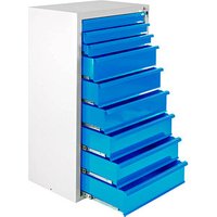 ADB MAMMUT Schubladenschrank lichtgrau, lichtblau 9 Schubladen 70,0 x 43,5 x 120,0 cm ADB MAMMUT Schubladenschrank lichtgrau, lichtblau 9 Schubladen 70,0 x 43,5 x 120,0 cm von ADB