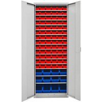 ADB Stahlschrank 40833 lichtgrau 71,0 x 30,0 x 195,0 cm, aufgebaut von ADB