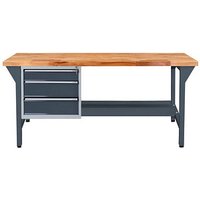 ADB Werkbank anthrazitgrau, lichtgrau 3 Schubladen 150,0 x 75,0 x 85,0 cm ADB Werkbank anthrazitgrau, lichtgrau 3 Schubladen 150,0 x 75,0 x 85,0 cm von ADB