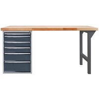 ADB Werkbank anthrazitgrau, lichtgrau 6 Schubladen 150,0 x 75,0 x 85,0 cm ADB Werkbank anthrazitgrau, lichtgrau 6 Schubladen 150,0 x 75,0 x 85,0 cm von ADB