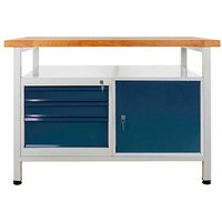 ADB Werkbank lichtgrau, anthrazitgrau 3 Schubladen 120,0 x 60,0 x 84,0 cm ADB Werkbank lichtgrau, anthrazitgrau 3 Schubladen 120,0 x 60,0 x 84,0 cm von ADB