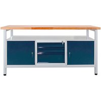 ADB Werkbank lichtgrau, anthrazitgrau 3 Schubladen 170,0 x 60,0 x 84,0 cm ADB Werkbank lichtgrau, anthrazitgrau 3 Schubladen 170,0 x 60,0 x 84,0 cm von ADB