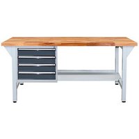 ADB Werkbank lichtgrau, anthrazitgrau 4 Schubladen 150,0 x 75,0 x 85,0 cm ADB Werkbank lichtgrau, anthrazitgrau 4 Schubladen 150,0 x 75,0 x 85,0 cm von ADB