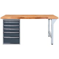 ADB Werkbank lichtgrau, anthrazitgrau 6 Schubladen 150,0 x 75,0 x 85,0 cm ADB Werkbank lichtgrau, anthrazitgrau 6 Schubladen 150,0 x 75,0 x 85,0 cm von ADB