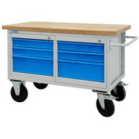 ADB Werkbank lichtgrau, lichtblau 6 Schubladen 130,0 x 60,0 x 82,7 cm ADB Werkbank lichtgrau, lichtblau 6 Schubladen 130,0 x 60,0 x 82,7 cm von ADB