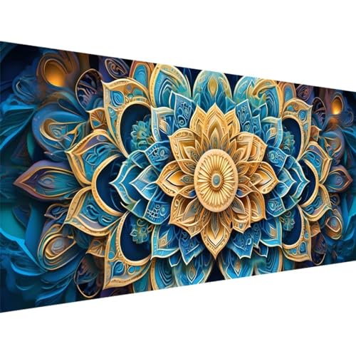 ADCCAT Diamond Painting Mandala, Diamant Painting Bilder Kunst Malerei Kits, Diamond Painting Erwachsene und Kinder Cross Stickerei Kunst Kits, Diamant Malerei Set für Wanddeko Wohnzimmer 75x30cm z-7 von ADCCAT