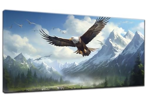 Adler Diamond Painting Groß XXL 40x90cm, 5D Diamond Painting Tier, Full Diamond Painting Eckige Steine Bastelset Erwachsene, Malen Nach Zahlen Diamond Painting, Geschenke für Frauen Zimmer Deko A-4 Adler Diamond Painting Groß XXL 40x90cm, 5D Diamond Painting Tier, Full Diamond Painting Eckige Steine Bastelset Erwachsene, Malen Nach Zahlen Diamond Painting, Geschenke für Frauen Zimmer Deko A-4 von ADCCAT