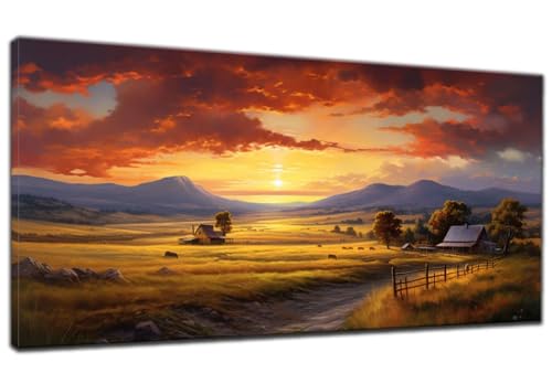 ADCCAT Bauernhof Diamond Painting Groß XXL 60x140cm, 5D Eckige Steine, Bastelset Erwachsene, Malen Nach Zahlen, Geschenk, Deko ADCCAT Bauernhof Diamond Painting Groß XXL 60x140cm, 5D Eckige Steine, Bastelset Erwachsene, Malen Nach Zahlen, Geschenk, Deko von ADCCAT
