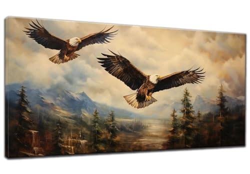 Diamond Painting Adler, Diamant Painting Bilder Tier Malerei Kits, Diamond Painting Erwachsene und Kinder Cross Stickerei Kunst Kits, Diamant Malerei Kunst Set für Zimmer Deko Wohnzimmer 30x70cm V-9 von ADCCAT