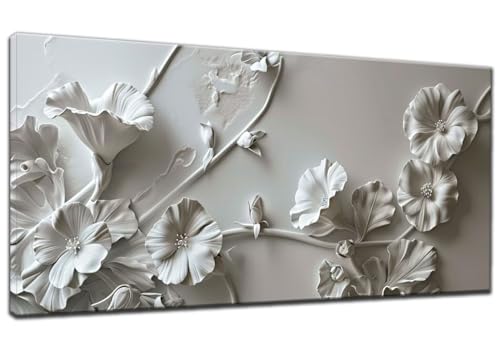 Diamond Painting Blume, Diamant Painting Bilder grau Malerei Kits, Diamond Painting Erwachsene und Kinder Cross Stickerei Kunst Kits, Diamant Malerei Kunst Set für Wand Deko Wohnzimmer 40x90cm G-9 Diamond Painting Blume, Diamant Painting Bilder grau Malerei Kits, Diamond Painting Erwachsene und Kinder Cross Stickerei Kunst Kits, Diamant Malerei Kunst Set für Wand Deko Wohnzimmer 40x90cm G-9 von ADCCAT