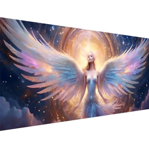 Diamond Painting Erwachsene, 5D Diamond Painting Groß XXL Frau Engel 100x40cm, DIY Diamant Painting Bilder Kreuzstich Crystal Arts Craft Malerei Kits, Diamond Painting Set für Home Wand Dekor b-7 von ADCCAT