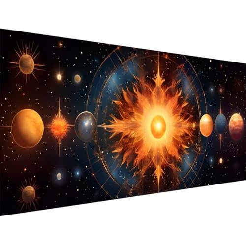 Diamond Painting Erwachsene, 5D Diamond Painting Groß XXL Geheimnis Universum 100x40cm, DIY Diamant Painting Bilder Kreuzstich Crystal Art Malerei Kits, Diamond Painting Set für Home Wanddeko h-5 von ADCCAT