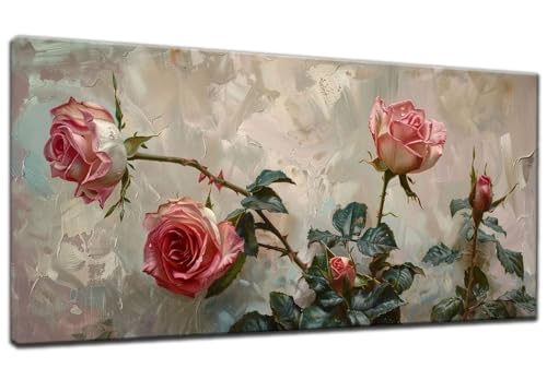 Diamond Painting Erwachsene, 5D Diamond Painting XXL Rose 50x110cm, DIY Blume Diamant Painting Bilder Kreuzstich Crystal Arts Craft Malerei Kits, Diamond Painting Set für Home Wand Dekor Geschenke F-0 von ADCCAT