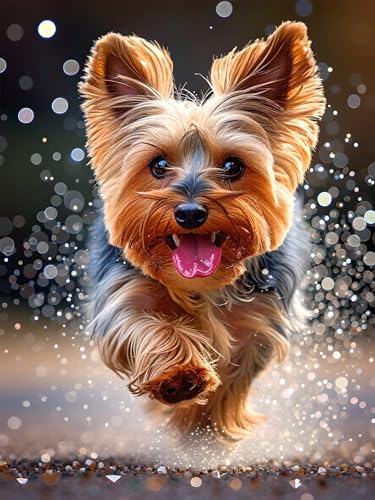 Diamond Painting Erwachsene, DIY Diamant Painting Bilder Hund, Vollbohrer Yorkshire Diamant Malerei Malen Nach Zahlen Cross Stickerei Bastelset Erwachsene, für Home Wanddeko Wohnzimmer 50x70 cm J-2 Diamond Painting Erwachsene, DIY Diamant Painting Bilder Hund, Vollbohrer Yorkshire Diamant Malerei Malen Nach Zahlen Cross Stickerei Bastelset Erwachsene, für Home Wanddeko Wohnzimmer 50x70 cm J-2 von ADCCAT