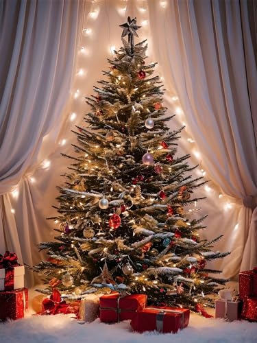 Diamond Painting Set für Erwachsene, Diamond Painting Weihnachten Bilder, 5D Weihnachtsbaum Diamond Painting Klein für Kinder, Diamond Painting Zubehör Set für Schlafzimmer Wanddeko (30x40 cm) D-5 von ADCCAT