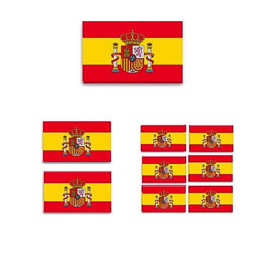 9 Stück 3D-Gel-Aufkleber mit Wappen von Spanien, drei Größen: 6 x 15 x 9 mm, 2 x 30 x 18 mm, 1 x 45 x 27 mm, laminiert, mit Polstereffekt 9 Stück 3D-Gel-Aufkleber mit Wappen von Spanien, drei Größen: 6 x 15 x 9 mm, 2 x 30 x 18 mm, 1 x 45 x 27 mm, laminiert, mit Polstereffekt von ADCSHOP