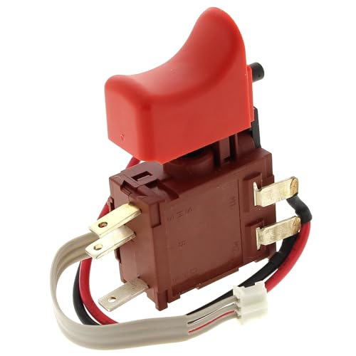 ADEPEM A VOS MARQUES, PRÊT, REPAREZ ! Ein-/Ausschalter 2607202067 für Bohrmaschine, Rot, Druckknopf, Normalerweise Offen, Ein/Aus von ADEPEM A VOS MARQUES, PRÊT, REPAREZ !