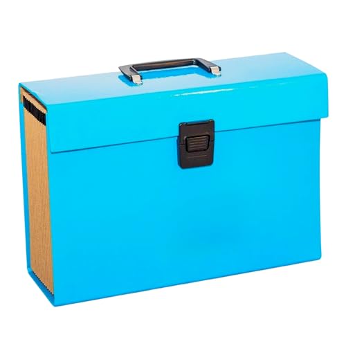 ADEPTNA Fächermappe mit 18 Fächern, A4-Format, ideal für Zuhause, Schule, Büro, Blau ADEPTNA Fächermappe mit 18 Fächern, A4-Format, ideal für Zuhause, Schule, Büro, Blau von ADEPTNA
