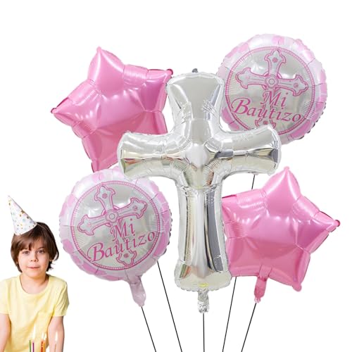 Kommuniondekorationen,Luftballons für die Kommunion,Aluminiumfolie Taufballons Erstkommunion Dekor - Kreative Taufdekorationen, Luftballons, süßes Partyzubehör für die Heilige Kommunion von ADERN