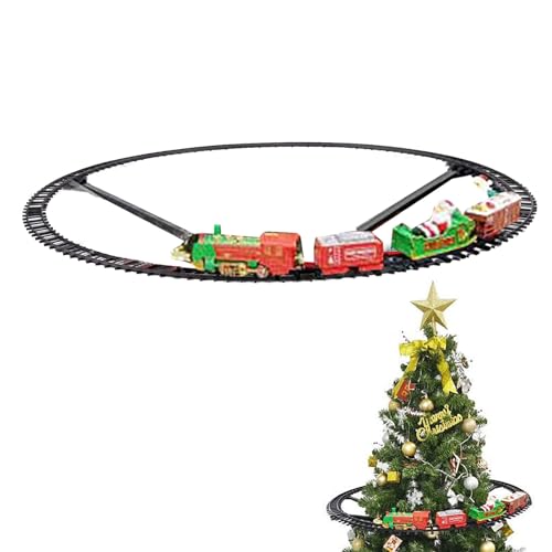 ADERN Weihnachtszugsets für „Around The Tree“ - Kindereisenbahn-Spielzeugbehang Weihnachtseisenbahn 3-in-1-Weihnachtseisenbahn-Set | Kreatives Zugspielzeug für Kinder, zum Aufhängen am Weihnachtsbaum von ADERN