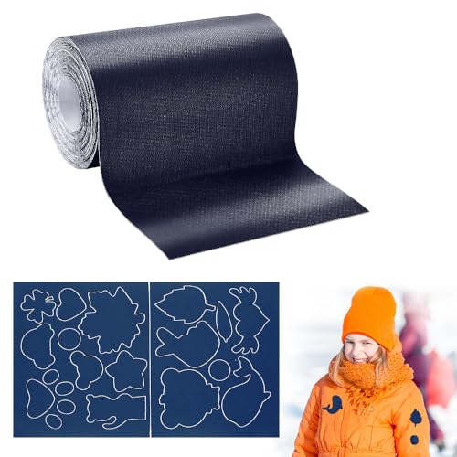 ADERTOS Daunenjacke Reparaturflicke 7.6 * 200cm Daunenjacke Reparatur Rollen Blau Selbstklebend Reparatur Flicken Aufkleber Patch Nylon Reparaturset für Daunenjacke Flicken für Jacke Zelt von ADERTOS