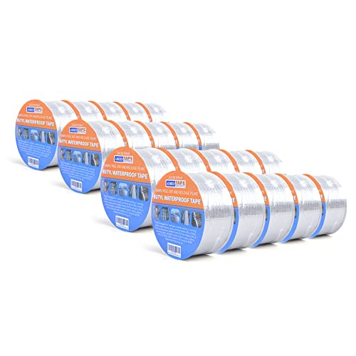 ADHES 20Rolle Butylband Dichtungsbänder Silber Aluminiumfolie Tape Wasserfestes Klebeband Reperaturband Flachdach (5cm x 5m) von ADHES TAPE PURSUIT OF PERFECTION