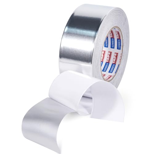 ADHES Aluminium Folienband hitzebeständiges klebeband metallklebeband silber, Hält 80 °C bis 100 °C stand, 2inch/50mm (Width) x70yard/64m(Length） von ADHES TAPE PURSUIT OF PERFECTION