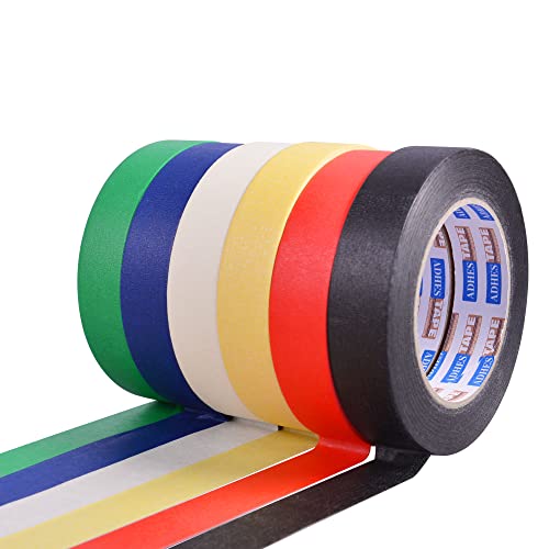 ADHES Buntes Malerband, 25mmx50m, 6 Rollen Farbige Abklebeband, Farbe Malerkrepp Kreppband, Handwerk Papier Dekrativer Klebeband FüR Kinder Diy Art & Crafts, Karten, Aufkleber Und Dekoration ADHES Buntes Malerband, 25mmx50m, 6 Rollen Farbige Abklebeband, Farbe Malerkrepp Kreppband, Handwerk Papier Dekrativer Klebeband FüR Kinder Diy Art & Crafts, Karten, Aufkleber Und Dekoration von ADHES TAPE PURSUIT OF PERFECTION
