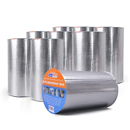 ADHES Butylband Dichtungsbänder Silber Aluminiumfolie Tape Wasserfestes Klebeband Reperaturband für Dach, Wohnwagen, Flachdach, 200mm x 5m,9Rollen ADHES Butylband Dichtungsbänder Silber Aluminiumfolie Tape Wasserfestes Klebeband Reperaturband für Dach, Wohnwagen, Flachdach, 200mm x 5m,9Rollen von ADHES TAPE PURSUIT OF PERFECTION